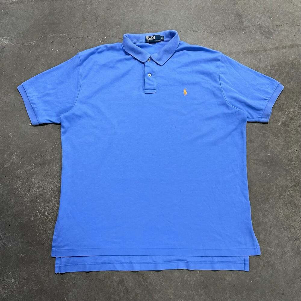 Polo by Ralph Lauren Blue Cotton Short Sleeve Polo Shirt Men's XL